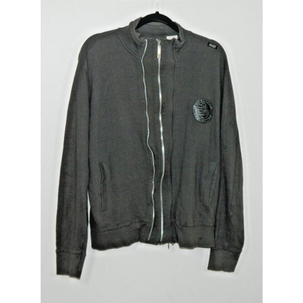 Blac Label Hoodie Sweat Jacket Mens‎ Size X-Large  Gray Double Zipper